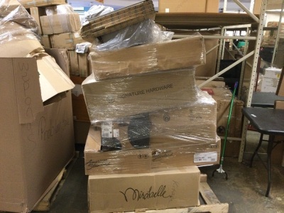 Pallet of Sinks and Toilet Parts. Unknown Conditions