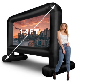 Inflatable Movie Screen, Carry Bag, 14ft, Untested, Appears New