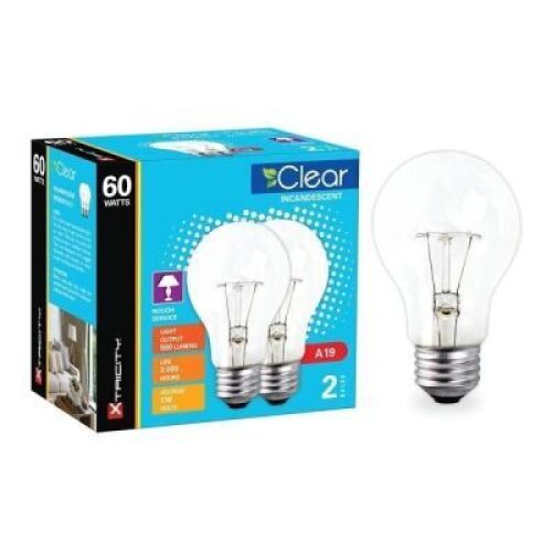 Lot of (18) 2-Pack&nbsp;Jessar 1-63902 Rough Service Incandescent, 60 W, A19 Bulbs, Medium Base - Appear New