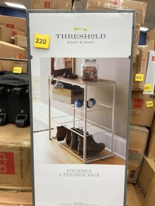 Stackable 4 Tier Shoe Rack