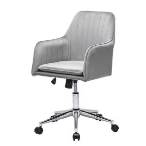 Velvet Office Chair - Gray