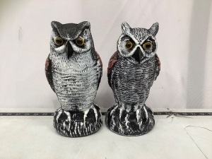 Lot of (2) Owl Decoys