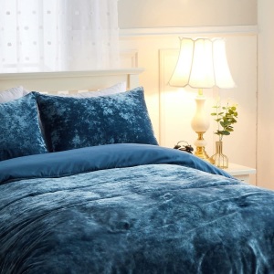 CAROMIO Velvet Duvet Cover Set, King