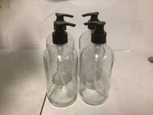 Lot of (4) Glass Pump Jars