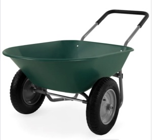 BCP,Dual-Wheel Wheelbarrow Garden Cart, Appears New