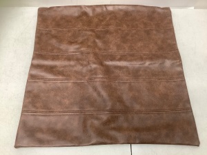 Lot of (2) Leather Cusion Covers, 21.25" x 21.75", E-Commerce Return