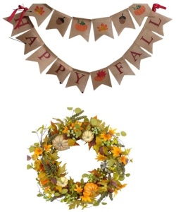 Bibelot Autumn Wreath & Banner