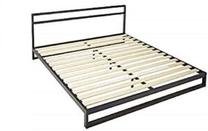 ZINUS Trisha Metal Platform Bed Frame with Headboard, Wood Slat Support, No Box Spring Needed, Queen