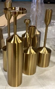 Gold Plated Candle Holders