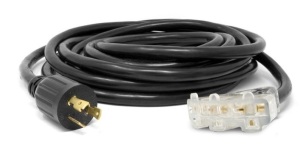 WEN PC2525-3 25 ft. 30-Amp 10-Gauge SJTW Fan-Style 10/3 Generator Extension Cord