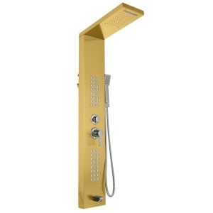 Gold 50" Shower Panel with Adjustable Shower Head