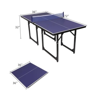 Folding Ping Pong Table, for Indoor/Outdoor Kids Adult Table Tennis Games