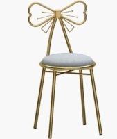 Padded Seat Dressing Table Chair w/&nbsp;Bowtie Backrest