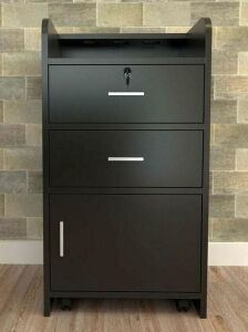 Salon Storage Desk - Black