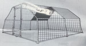 Silver Chicken Coop with Roof - Incomplete