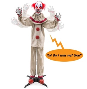 Scary Harry the Motion Activated Animatronic Killer Clown Halloween Prop