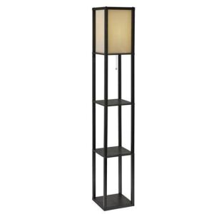 Wood Shelf Lamp - Black