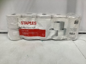 Staples 2 Ply Paper Rolls, 2.25 x 85'