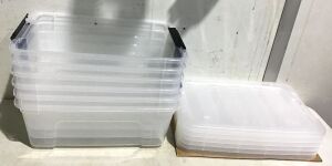 Lot of (6) Storage Tubs with Lids