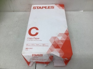 Lot of (10) Reams Staples Legal Copy Paper