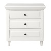 3-Drawer White Storage Nightstand - E-Comm Return, Appears New with Mild Cosmetic Damage  