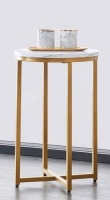Lot of (2) Modern Round Side End Tables, Gold - Appear New&nbsp;&nbsp;