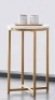 Lot of (2) Modern Round Side End Tables, Gold - Appear New&nbsp;&nbsp;