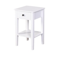 White End Table with Drawer and Storage Shelf - Appears New&nbsp;&nbsp;