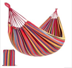 BCP,2-Person Brazilian-Style Double Hammock w/ Portable Carrying Bag, Rainbow