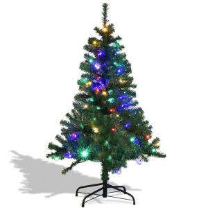 6' Artificial Premium Hinged Christmas Tree with LED Lights