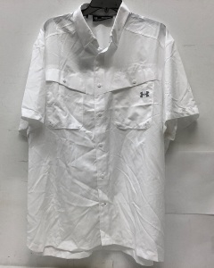 Under Armour Mens Short Sleeve Button Down, XXL