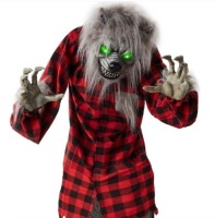Howling Hudson Standing Animatronic Werewolf w/ Sounds, LED Eyes - 5ft