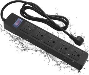 Outdoor Waterproof Power Strip w/ 6ft Cord