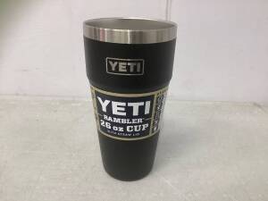 Yeti Rambler, 26 oz Cup, Black, No Lid