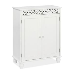 Wooden Bathroom Storage Cabinet - White