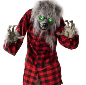 Howling Hudson Standing Animatronic Werewolf w/ Sounds, LED Eyes - 5ft