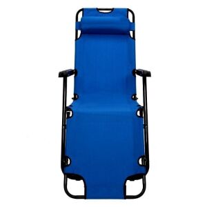 Set of (2) Folding Zero Gravity Recliners - Blue