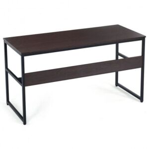 55" Computer Desk Writing Table with Bookshelf