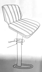 Adjustable Swivel Bar Chair - White