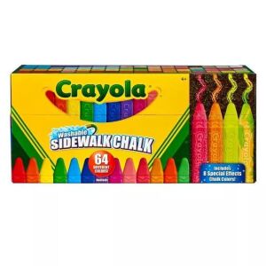 Lot of (2) Crayola 64-count Sidewalk Chalk Sets