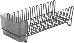 Steel Compact Dish Drying Rack w/Removable Cutlery Tray