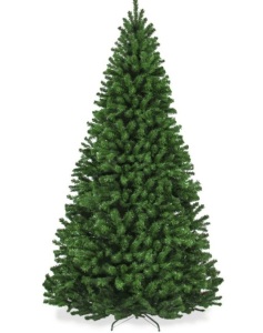 Premium Artificial Spruce Christmas Tree w/ Foldable Metal Base, 9ft