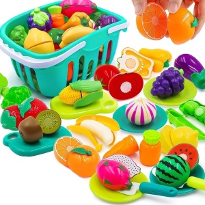 Cutting Play Food Set for Kids Kitchen