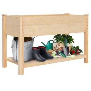 4' Raised Garden Bed - Natural Wood 47"x22"x30"