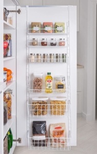 Smart Design Over The Door Adjustable Pantry Organizer 