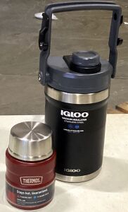 16oz Thermos Food Jar and 64oz Igloo Jug