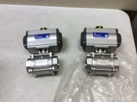 &nbsp;Lot of (2)&nbsp;2" Pneumatic Ball Valve Double Acting Air Actuated Actuator Ball Valve &nbsp;1000 Psi - Appear New&nbsp;&nbsp;&nbsp;