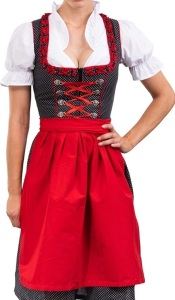 Bavarian Dirndl Dress 3pcs Set, 12