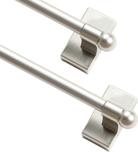 Magnetic Curtain Rods for Metal Doors Extends from 16" to 28"