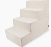Foldable Pet Steps for Small to Medium Dogs/Cats,&nbsp;Ivory, 4-Step